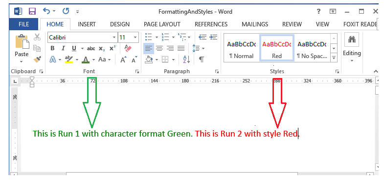 Formatting and Styles