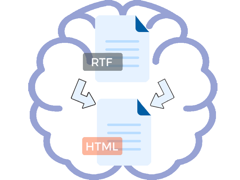 Convert RTF to HTML using MemoryStream