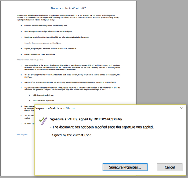 Create digitally signed PDF Create digitally signed PDF