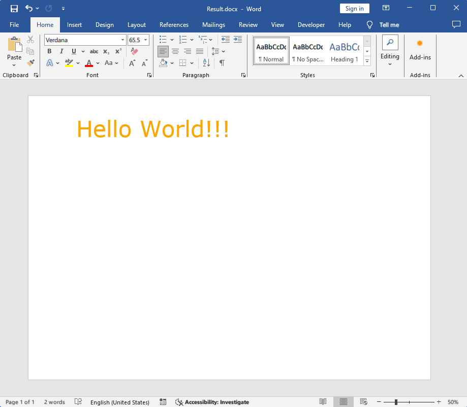 Change Page Size and Margins