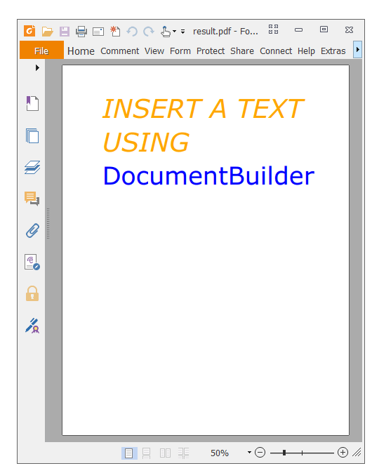 inserting text