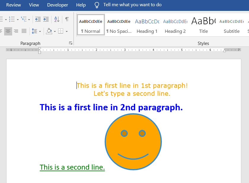 A simple RTF document