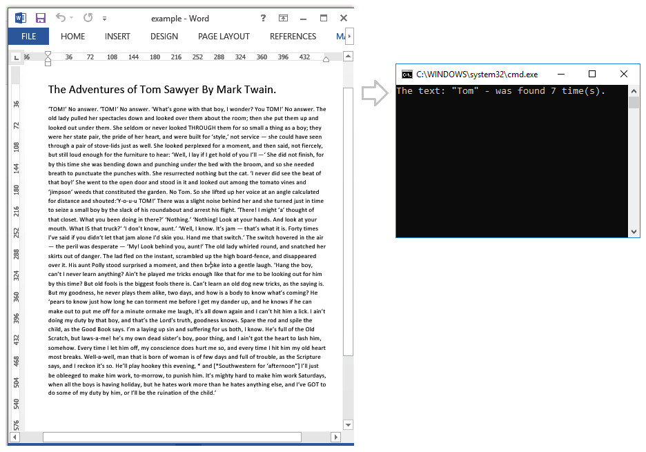 Find Text in Document