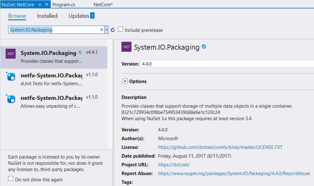 How to add these dependencies using Nuget.