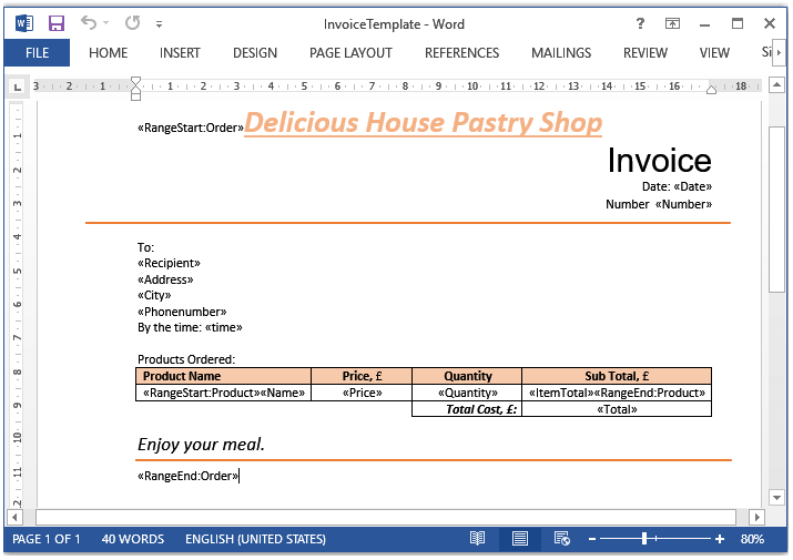 Invoice Template