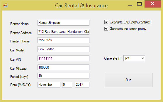 Execution of the App.