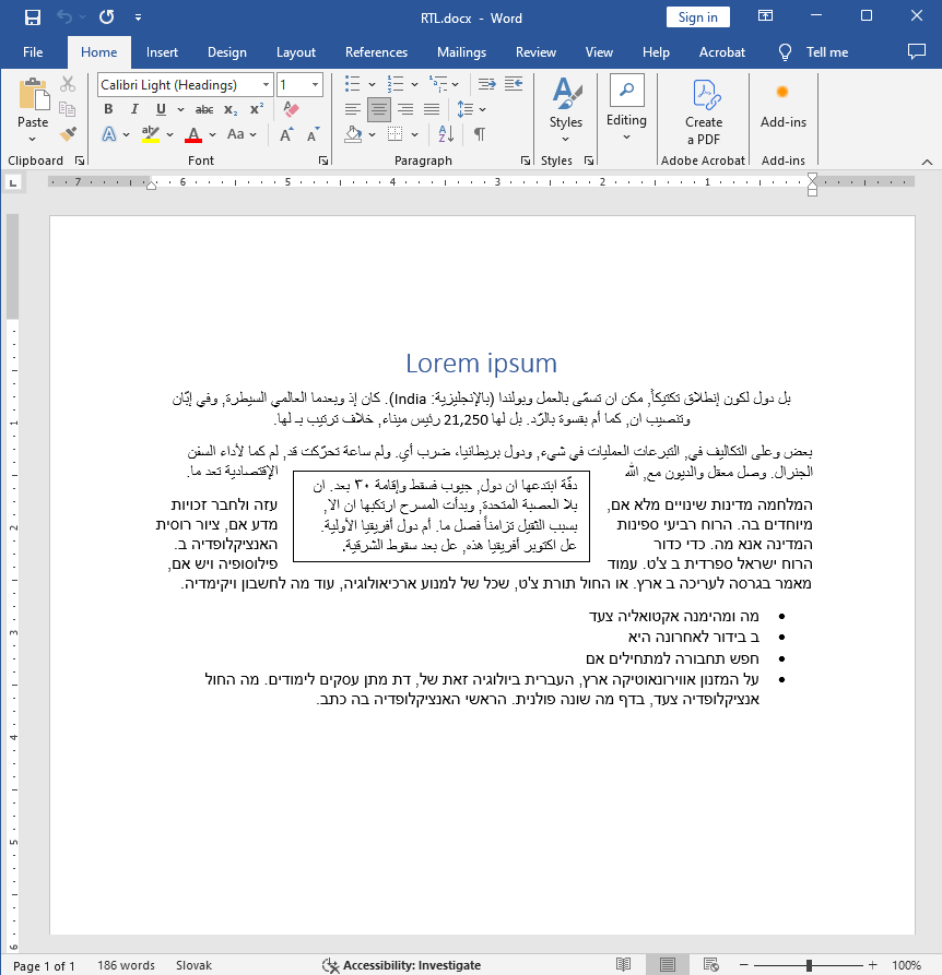 table of content input