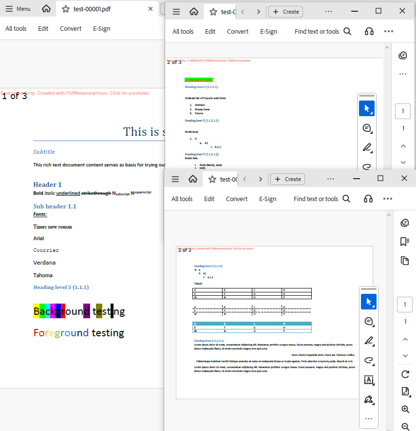 Split and Merge PDF output