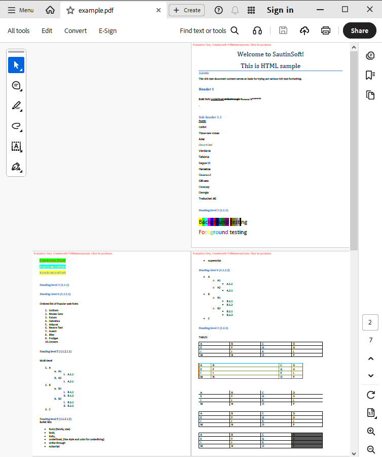 convert html string to pdf bytes output
