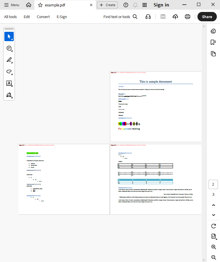 convert rtf string to pdf bytes output
