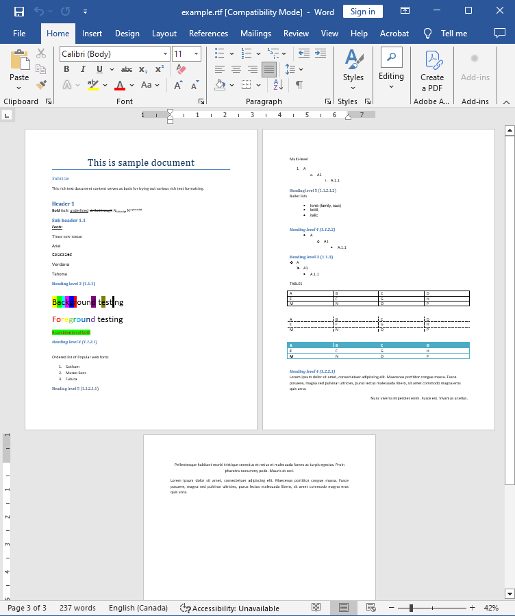 set page numbers input