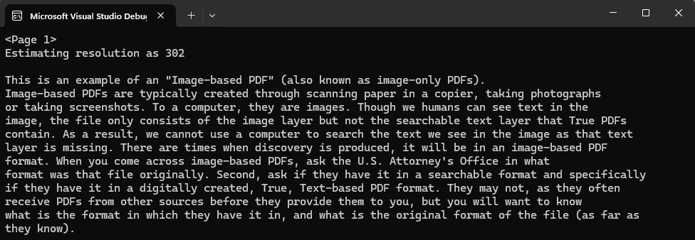 perform OCR and extract text from scanned PDF