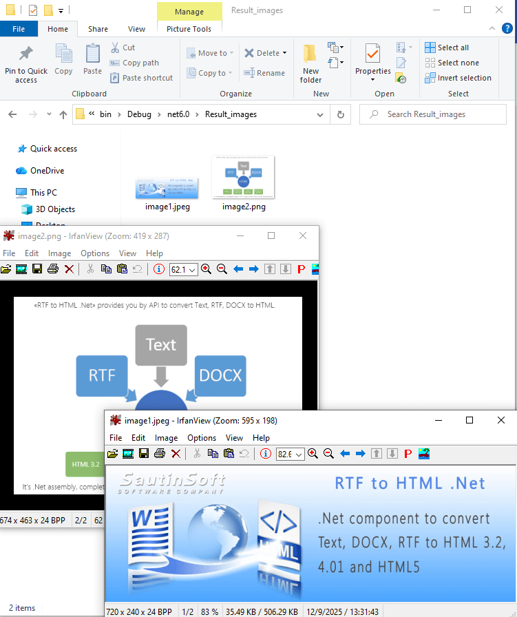 embed images in HTML output