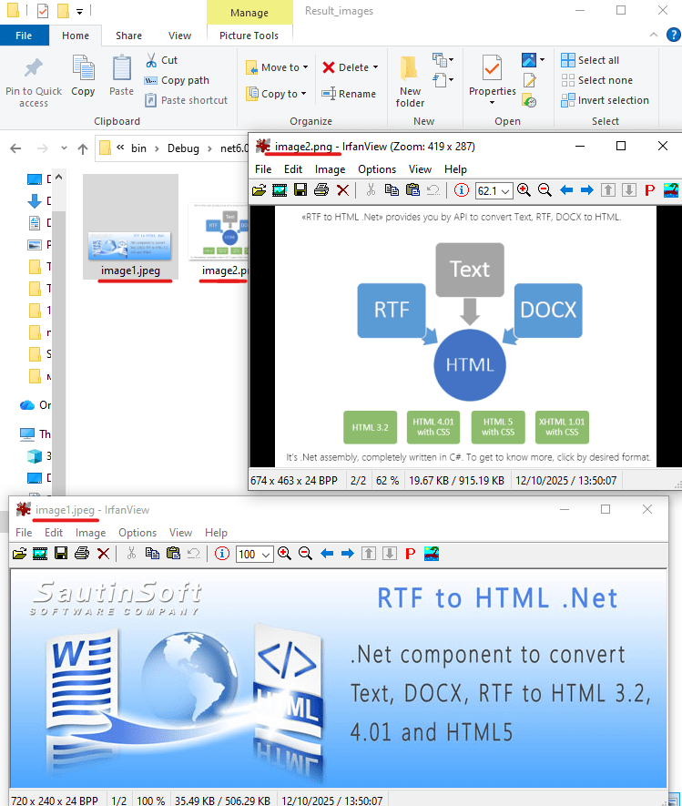 set images format output