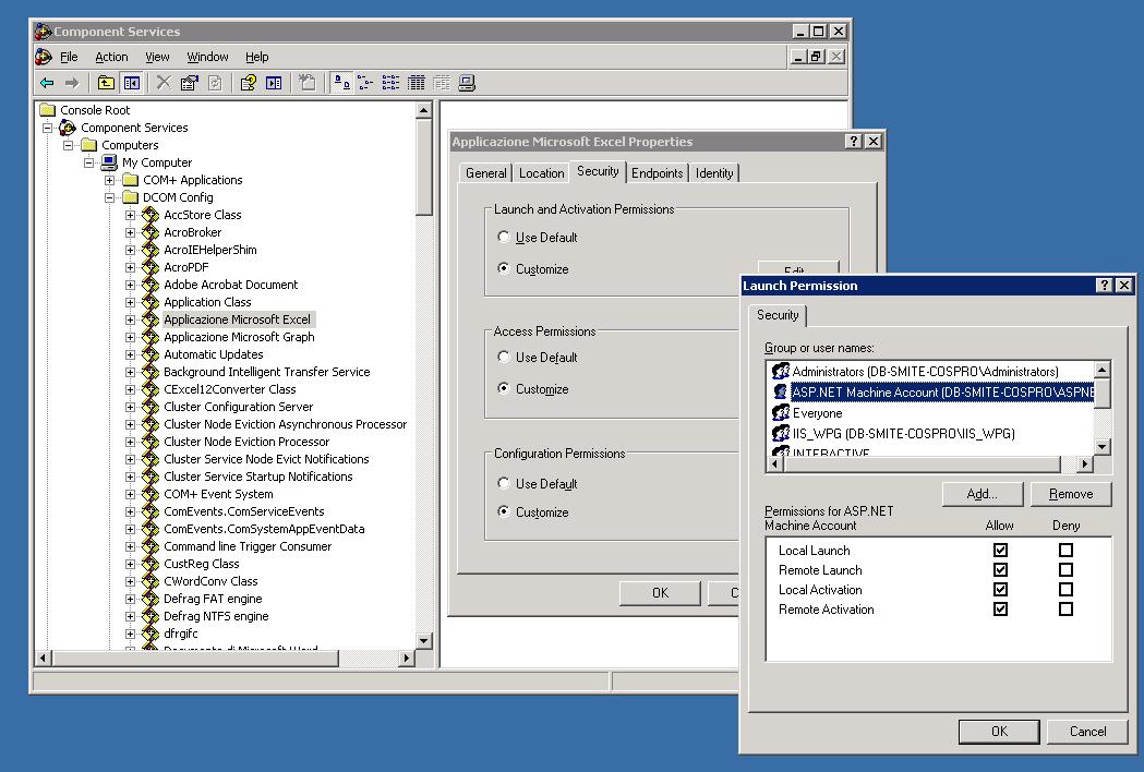 component services ok